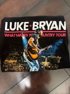 Luke Bryan 2018 Cotton What Makes You Country Tour Black T-Shirt